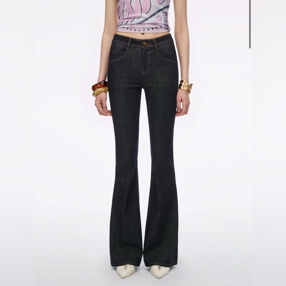 Miss Sixty Flare Jeans - Mid-Rise/High-Rise - Deep Blue